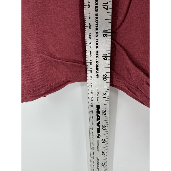 Clyde and Baxter Women's Short Sleeve Blouse Tie Front Maroon Red Size XL - Picture 8 of 10